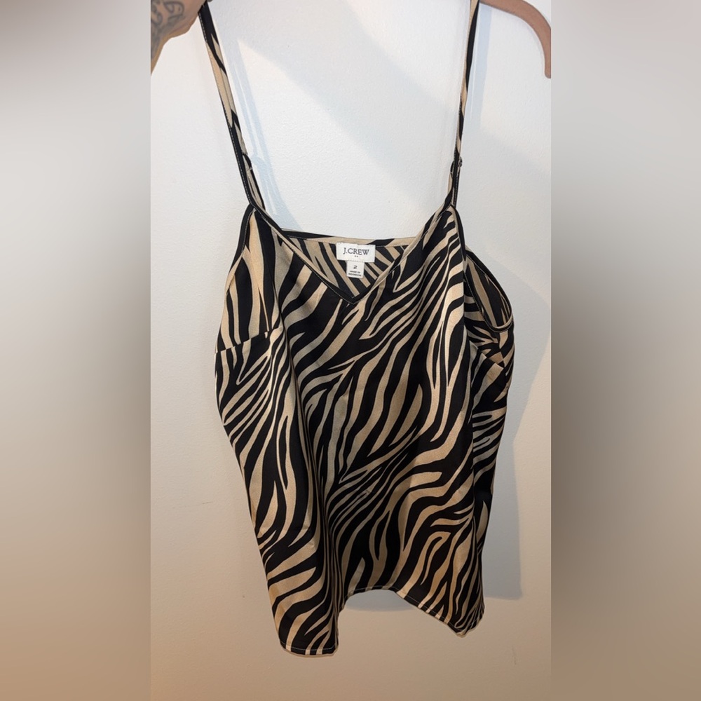 J. Crew Zebra Print Cami - Picture 2 of 6